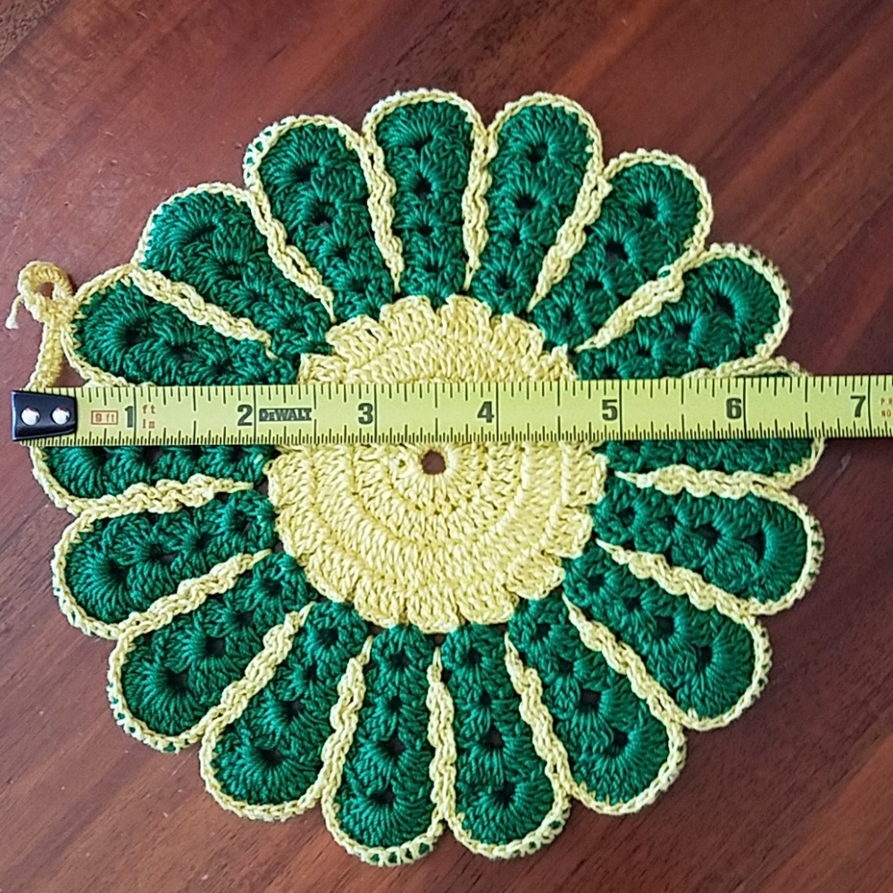 Pair of Hand Crocheted Hot Pads or Doilies - Picture 2 of 7